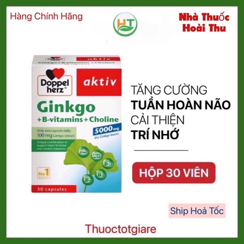 Doppelherz Aktiv Ginkgo - Tăng cường tuần hoàn não cải thiện trí nhớ