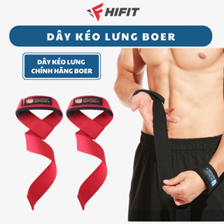  Dây Kéo Lưng Boer Lifting Straps Hỗ Trợ Tập Gym Deadlift Kéo Tạ Lên Xà  1 Đôi  
