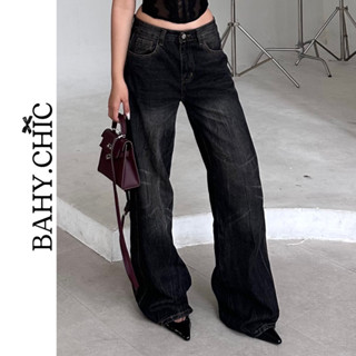 ( JEANSNEW-MA1) Quần jeans ống loe nhẹ, phong cách douyin đường phố | BAHYCHIC