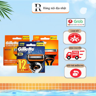 Lưỡi Dao Cạo Râu Gillette 5 lưỡi Gillette Fusion 5 - Proglide 5 - Proshield 5 Nhật Bản