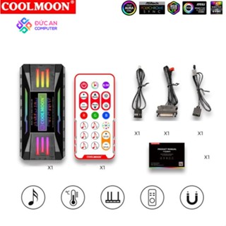 Bộ Hub Coolmoon PA-1 Đổi Màu Theo Nhạc Dùng Cho Fan Led ARGB Có Điều Tốc PWM - Màu Đen / Trắng