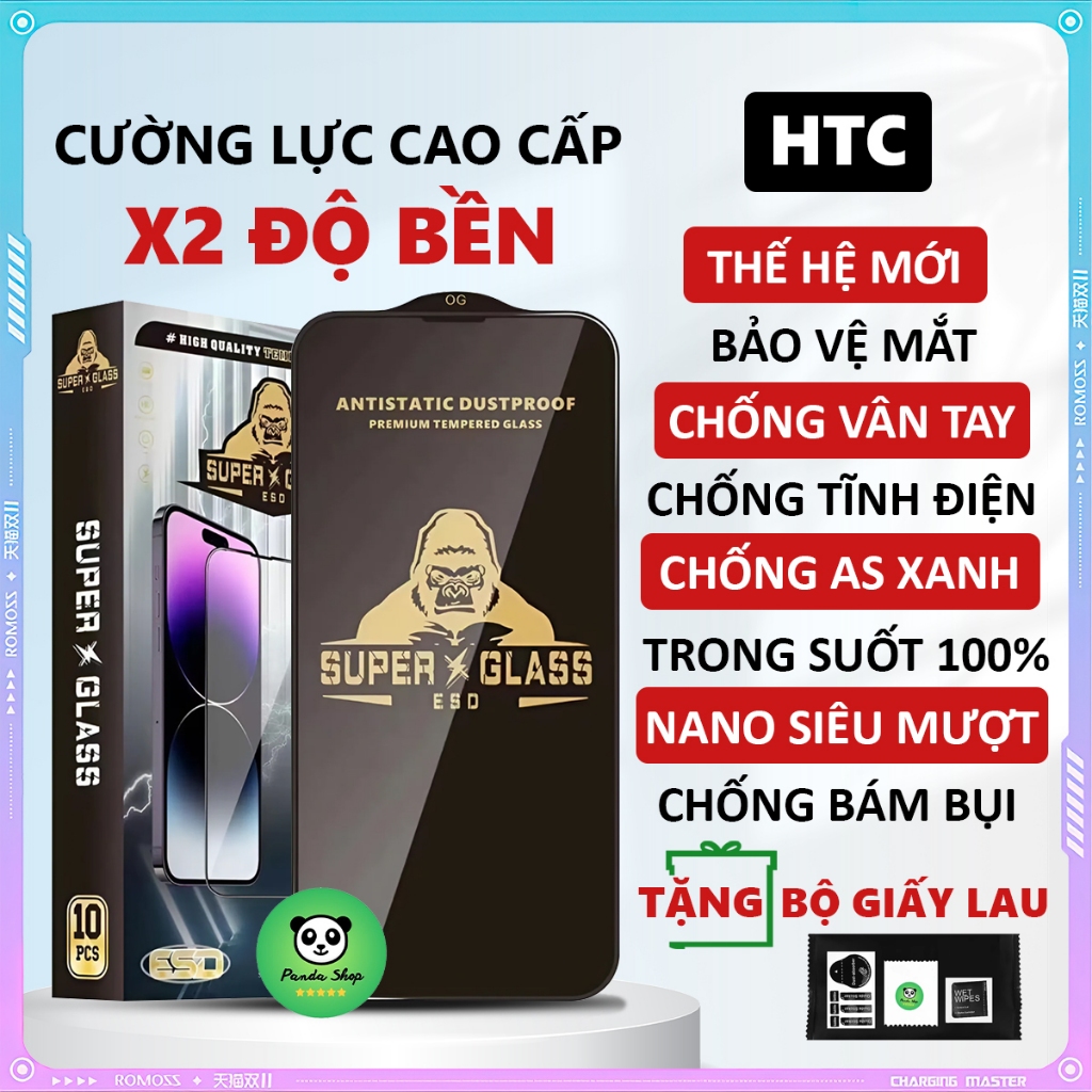 Kính cường lực HTC Wildfire E1 ,E1 Plus ,E2 , E3 , Desire 19S ,20+ full màn thế hệ mới