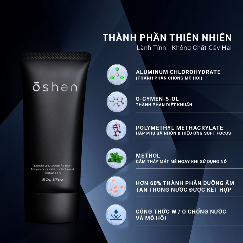 Combo Dung Dịch Vệ Sinh Nam Giới và Kem Khử Mùi OSHEN từ Nhật Bản