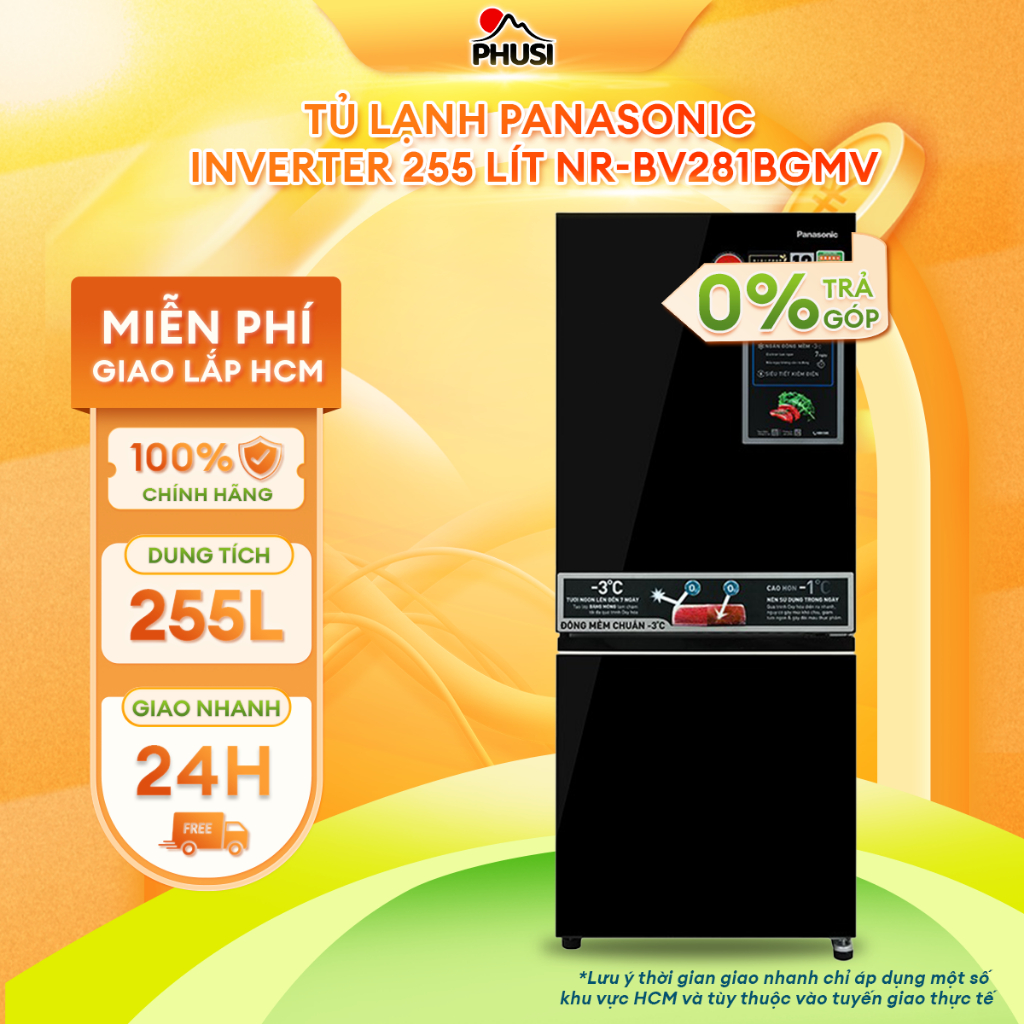 NR-BV281BGMV Tủ lạnh Panasonic Inverter 255 lít NR-BV281BGMV - [MIỄN PHÍ GIAO LẮP]