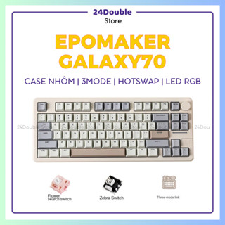  Bàn Phím Cơ EPOMAKER Galaxy70 Nhôm Bluetooth Không Dây  3Modes   Hotswap   LED RGB  