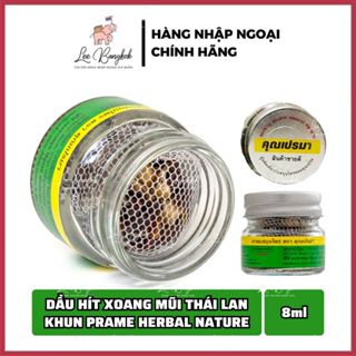 [HŨ NHỰA] Hũ Dầu Hít Xoang Mũi Khun Prame Khunprame Herbal Natural Tròn Thảo Mộc Thái Lan Tốt Cho Viêm Mũi Dị Ứng 8ml