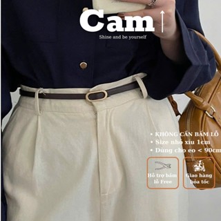Thắt lưng da nam nữ Đai váy gài bản nhỏ xíu mini 1cm  Belt dây nịt váy đầm áo sơ mi blazer bản nhỏ basic công sở 3