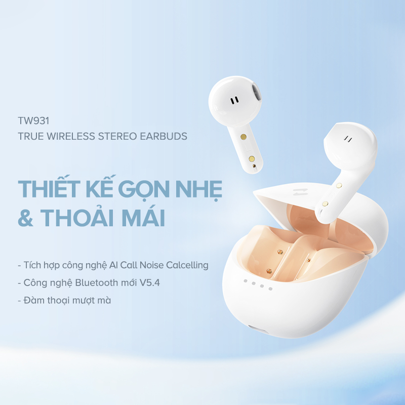 Tai Nghe True Wireless HAVIT TW931, Bluetooth 5.4, Khử Ồn AI, Nghe Đến 6H - Hàng Chính Hãng | BigBuy360 - bigbuy360.vn