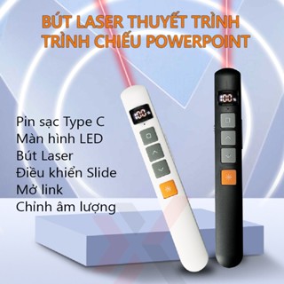 Bút Laser eXtreme LP1101 Thuyết Trình Chiếu Slide PowerPoint | Pin Sạc Type C |Màn Hình LED Bút Laze
