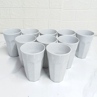 Combo 10 Ly Nhựa melamine size lớn 500ml (8.7cm x13cm) nhiều màu ly nhựa cứng cao cấp
