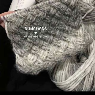  Len sợi to đan khăn mũ cuộn to 