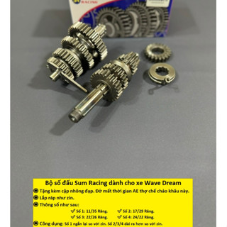 Bộ số đấu SUM dành cho xe DREAM WAVE 100. Tặng kèm cặp nhông đạp