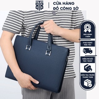 Cặp da nam công sở văn phòng giáo viên, giám đốc TRUE BAG BUSINESS đựng tài liệu A4, máy tính laptop