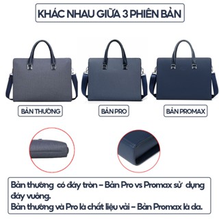 Cặp da nam công sở cao cấp đựng laptop 15 inch Túi xách văn phòng doanh nhân đựng tài liệu A4 da PU chống nước trầy xước