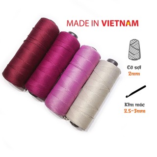 (Màu mới 78 màu) Sợi dệt trơn 2mm lõi giấy Craft Yarn VN