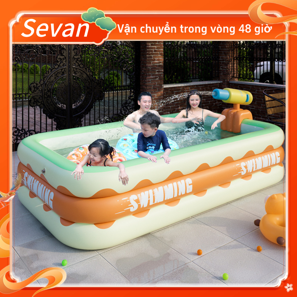 [Hàng Sẫn] Bể bơi cho bé phao bơi cho bé hồ bơi cho bé trẻ em sơ sinh bơm hơi gấp gọn Sevan