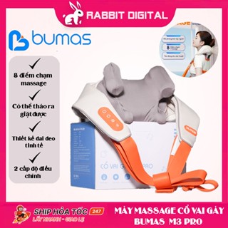 Máy Massage Cổ Vai Gáy Bumas M3 Pro - Massage Chườm Ấm 8 Điểm Chạm, Điều Chỉnh Linh Hoạt Và Dễ Dàng