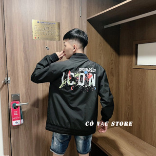  Áo Gió Bomber DSQ ICON Vẩy Sơn Nam Nữ Khóa Zip Hình In Cực Nét . Áo Khoác Gió DSQ Phối Chữ ICON Vẩy Sơn Sau Lưng. 