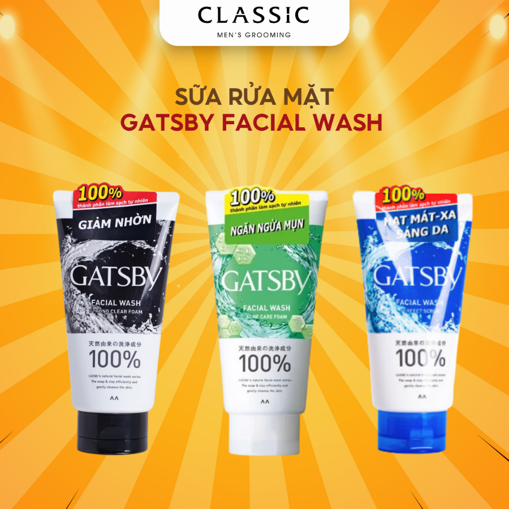Sữa Rửa Mặt Gatsby 130g