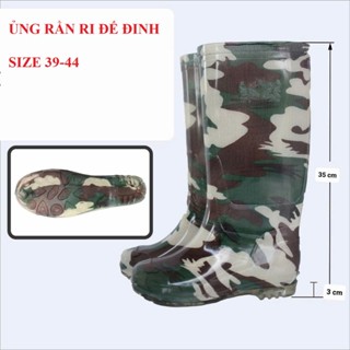 Ủng lao động rằn ri đế đinh cứng size 39-44, ủng đi mưa, ủng bảo hộ lao động