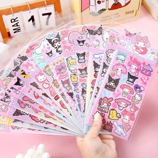 COMBO 3 TỜ Sticker gấu lười nhiều mẫu