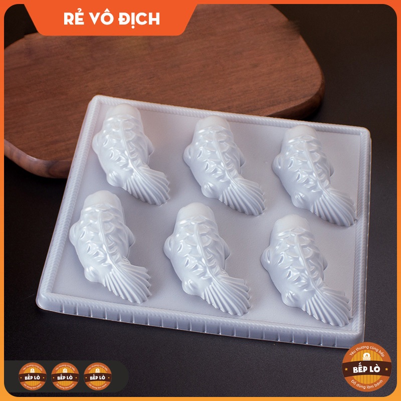 Khuôn thạch khuôn rau câu hình con cá Bộ khuôn 6 con cá chép