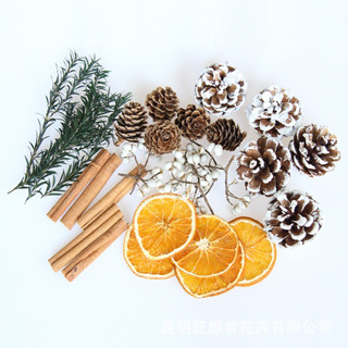 Phụ kiện Lát cam sấy vàng, quế khô, trái thông decor, phụ kiện trang trí cây thông giáng sinh