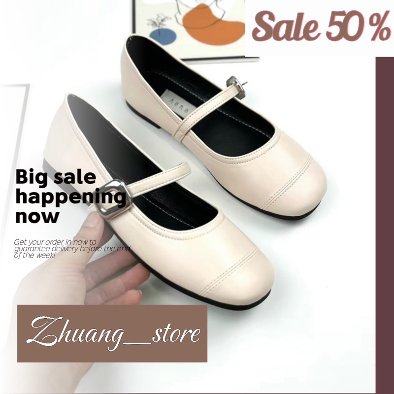 Giày búp bê Mary June Khuy 3 nấc (phom 1,5) chân gầy,chân mỏng ,chân bình thường lùi 1size