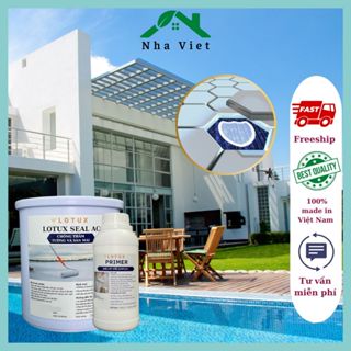 Combo sơn lót + sơn chống thấm tường sàn mái, tăng độ bám lớp sơn, chịu nhiệt chịu UV, chống ẩm mốc