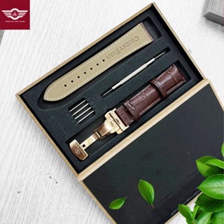Dây đồng hồ da bò khóa bấm logo Orient Star CHÍNH HÃNG [ CÓ HỘP]