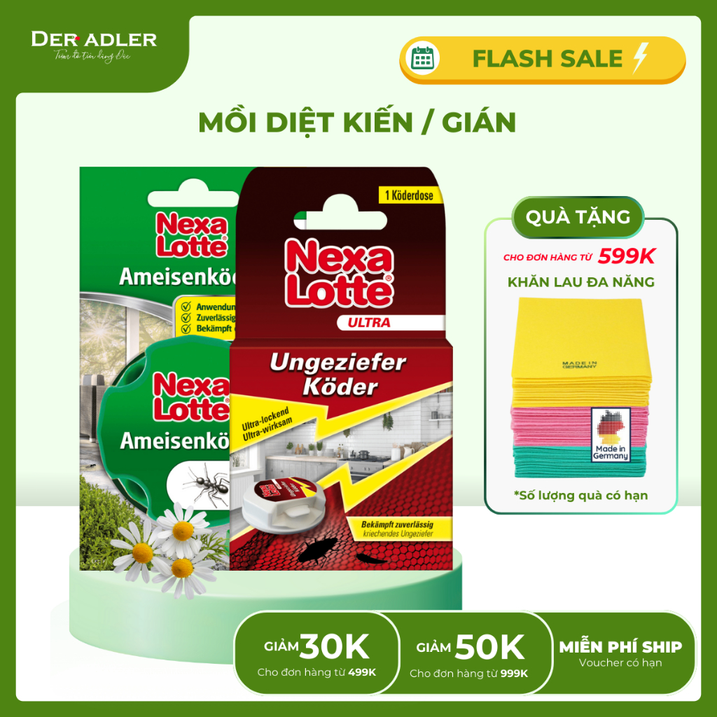 [Nội Địa Đức] Diệt Kiến Gián Nexa Lotte X Aeroxon Không Mùi, Tiện Dụng, An Toàn Cho Trẻ Em Và Thú Cưng
