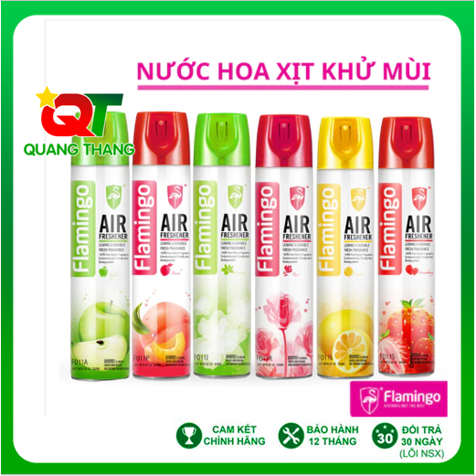 Xịt thơm phòng khử mùi ô tô khử mùi phòng ngủ Flamingo F011 330ml nhiều mùi hương tự nhiên dễ chịu