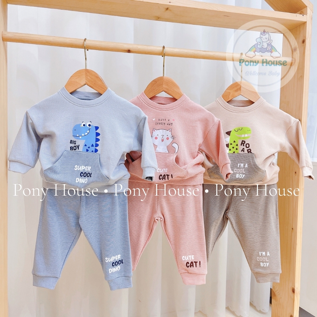  Bộ Quần Áo Dài Dokma Nỉ Dày Dặn Cho Bé Size 6-9M đến 2-3Y Thu Đông 2024 