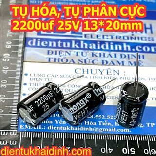 20 con TỤ HÓA TỤ PHÂN CỰC chân dài 2200uf 10V 16V 25V 35V 50V 63V đủ cỡ KDE1816