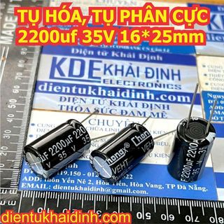 20 con TỤ HÓA TỤ PHÂN CỰC chân dài 2200uf 10V 16V 25V 35V 50V 63V đủ cỡ KDE1816