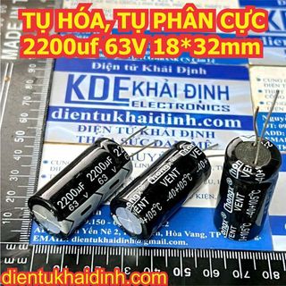 20 con TỤ HÓA TỤ PHÂN CỰC chân dài 2200uf 10V 16V 25V 35V 50V 63V đủ cỡ KDE1816