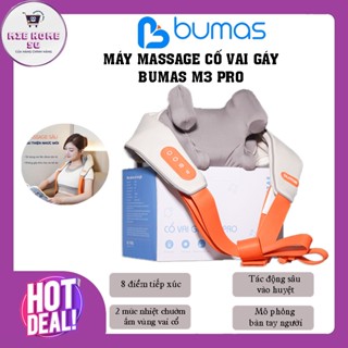 Máy Massage Cổ Vai Gáy BUMAS M3 Pro - 8 Đầu Massage Chườm Nóng Hiệu Quả - Động Cơ Không Chổi Than - Hàng Chính Hãng