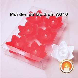 Đèn led hoa sen, sử dụng 3 viên pin AG10 [LẮP SẴN PIN]