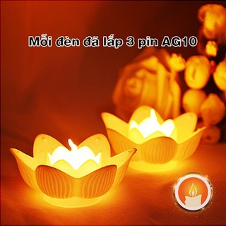 Đèn led hoa sen, sử dụng 3 viên pin AG10 [LẮP SẴN PIN]