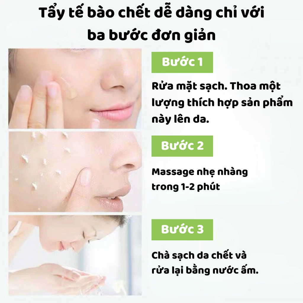 Tẩy Tế Bào Chết Nha Đam GINBI Tẩy Sạch Da Chết Bụi Bẩn Dưỡng Ẩm Trắng Da Mềm Mịn Chống Lão Hoá 100g