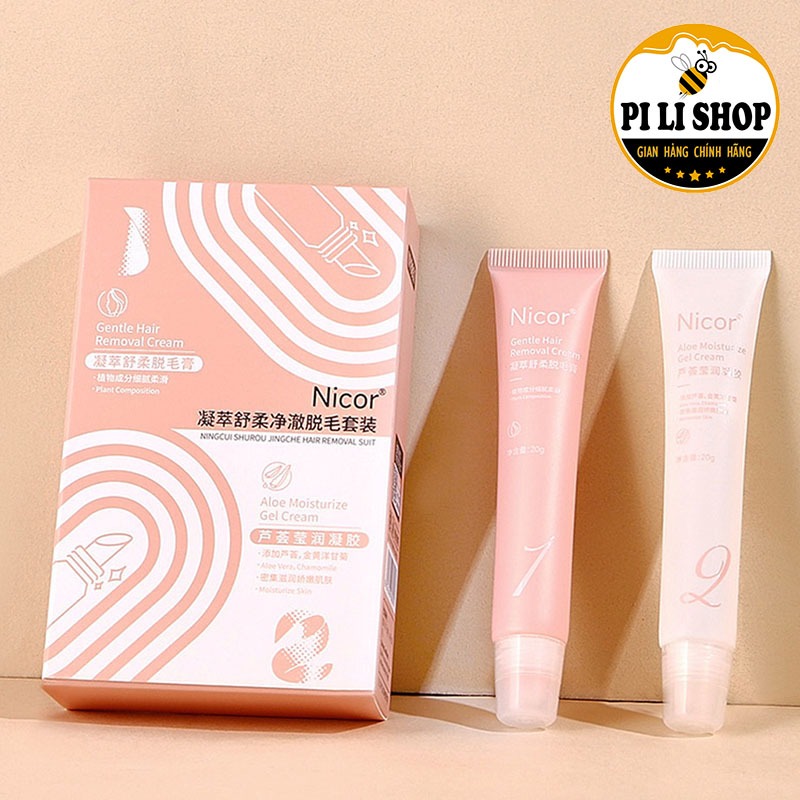 Kem Wax Lông Nicor Kèm Dưỡng Dịu Nhẹ Dành Cho Nam Và Nữ, Kem Tẩy Lông Môi Wax Ria Mép Nhanh Chóng