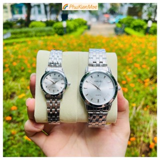 Đồng hồ đôi nam nữ Halei cặp chính hãng kim loại đẹp vàng giá rẻ thời trang