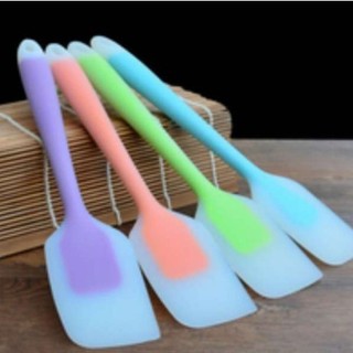 Spatula - Phới Silicon dẹt trộn bột 21cm - 28cm (màu ngẫu nhiên)