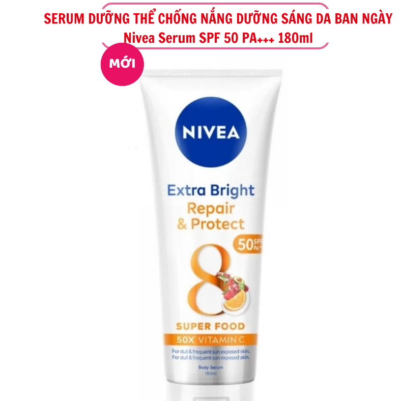 Serum Dưỡng Thể Nivea Extra Bright Ban Ngày CHỐNG NẮNG 180ML