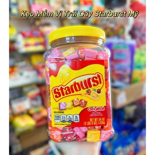 Tách Lẻ 100Gram 🍉 Kẹo Dẻo Starburst Vị Trái Cây - Hộp siêu to khổng lồ 1.53k - Mỹ