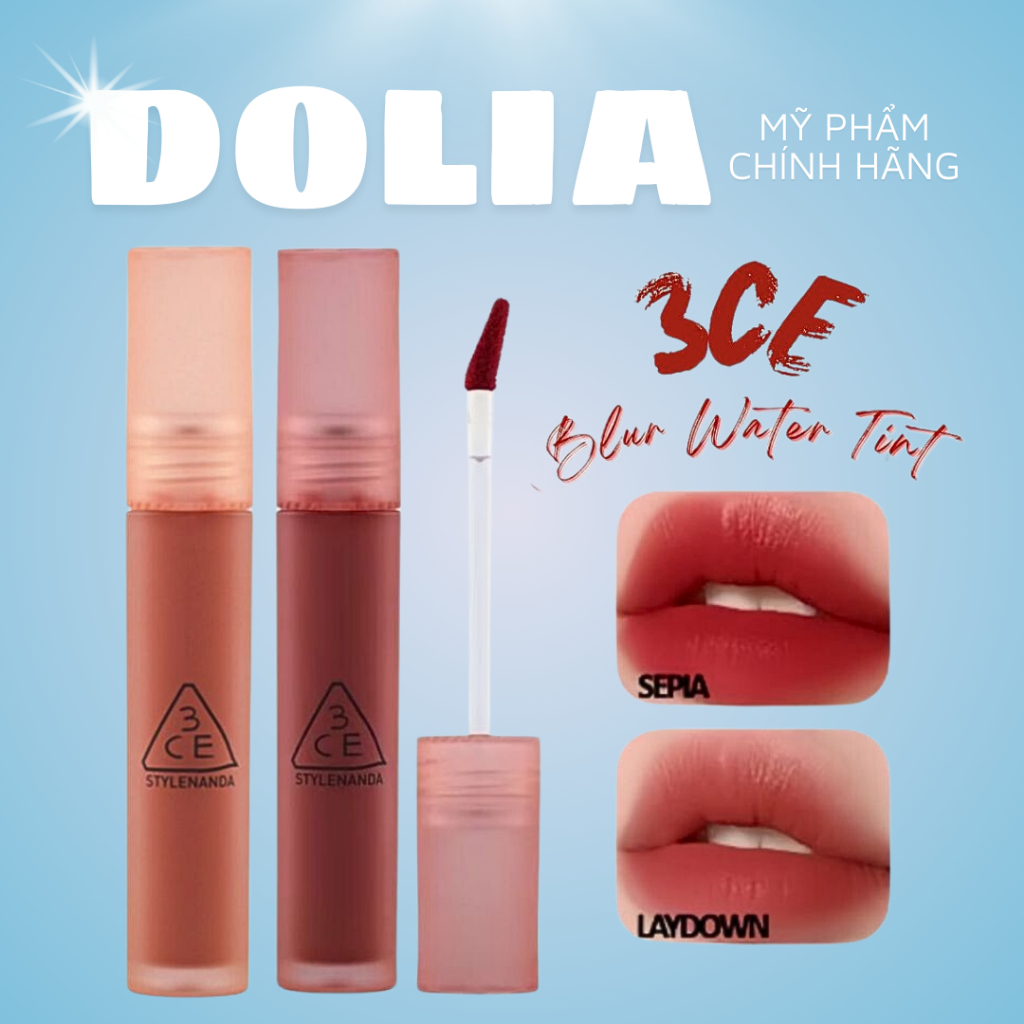 Son Kem 3CE Blur Water Tint 4.6g (Sepia - Laydown - Early Hour - Chasing Rose)