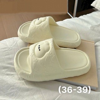 Dép Bánh Mì Nam Nữ Quai Ngang Hoạ Tiết Thỏ Nổi Xinh Cute