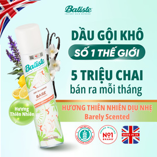  Dầu Gội Khô Batiste Hương Hoa Thiên Nhiên Dịu Nhẹ - Batiste Dry Shampoo Natural & light Bare 200ml 