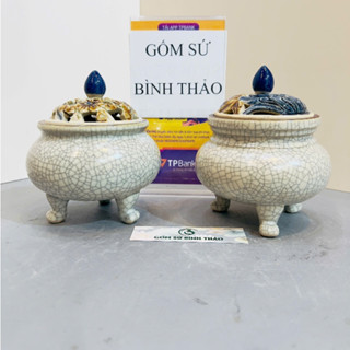 Lư đốt trầm, lư xông trầm hương bằng gốm sứ - Gốm sứ Bát Tràng, gốm sứ phong thủy, decor