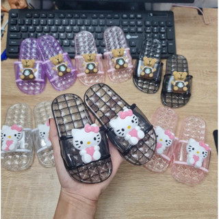 PHOM NHỎ TĂNG SIZE Dép Đi Mưa Cho Bé Trai Bé Gái Đế Trong Êm Chân hình mèo kitty gấu siêu dễ thương (CÓ SIZE MẸ VÀ BÉ)